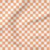 Checkerboard (Peach) | Stripes and Shapes, Children Fabric Design | Erin Kendal